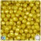 BeadTin Yellow Pearl 8mm Faceted Round Plastic Craft Beads (450pcs)